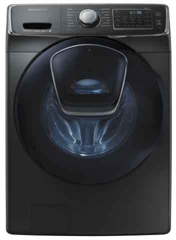 Samsung Sawadrebs16 Side By Side Washer Dryer Set With Front Load Washer And Electric Dryer In Black Stainless Steel