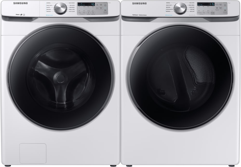 Samsung SAWADRGW61001 Side-by-Side Washer & Dryer Set with Front Load Washer and Gas Dryer in White