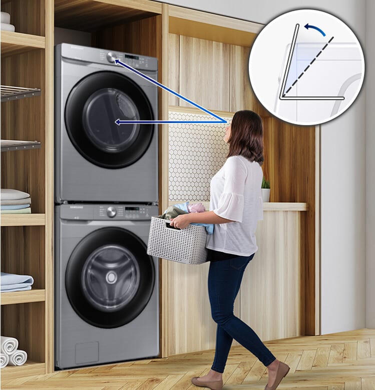 Samsung WF45T6000AP 27 Inch Front Load Washer with 4.5 Cu. Ft. Capacity 10 Wash Cycles VRT Plus Technology Smart Care Quick Wash Self Clean ADA Compliant and ENERGY STAR Certified Platinum