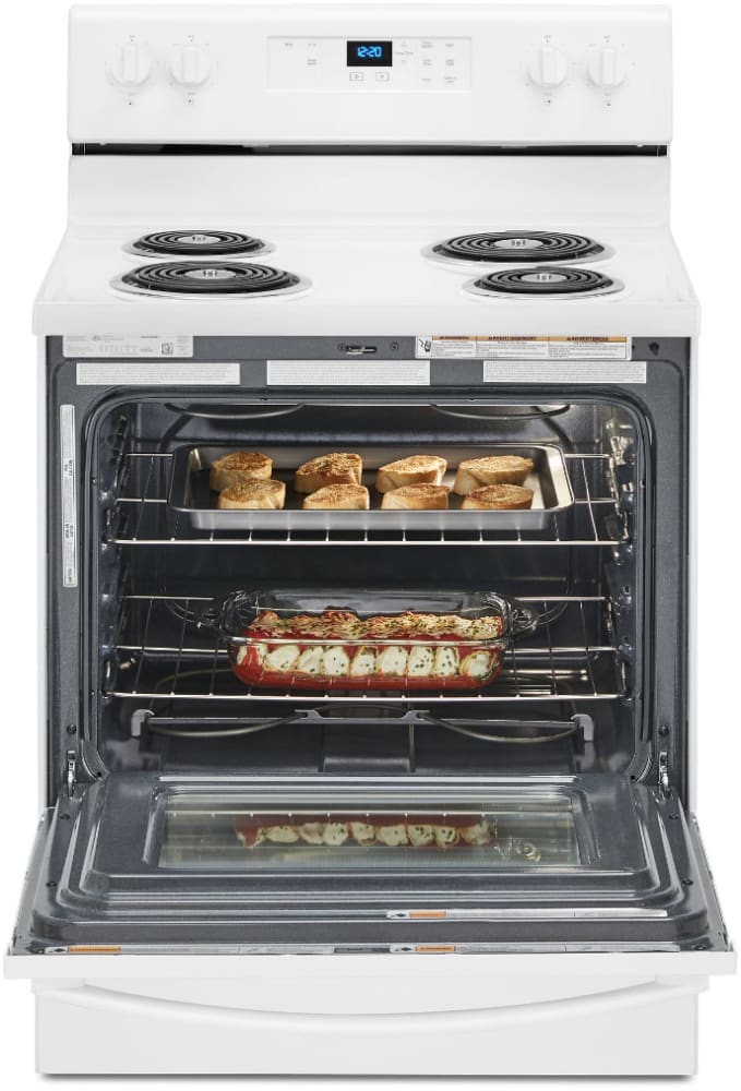 Whirlpool WFC150M0JW 30 Inch Freestanding Electric Range with 4 Coil