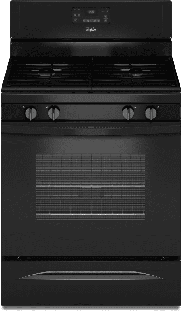 Whirlpool Wfg515s0eb 30 Inch Freestanding Gas Range With Accubake Speedheat Burners Accusimmer Burner Self Cleaning 4 Sealed Burners 5 0 Cu Ft Capacity Hidden Bake Element Easyview Oven Window And Storage Drawer Black