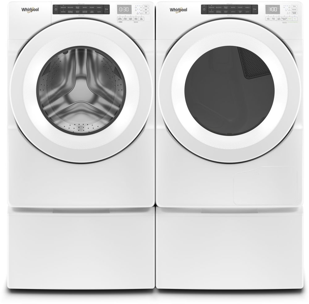 Whirlpool WPWADREW5602 SidebySide on 10 inch Pedestals Washer & Dryer Set with Front Load