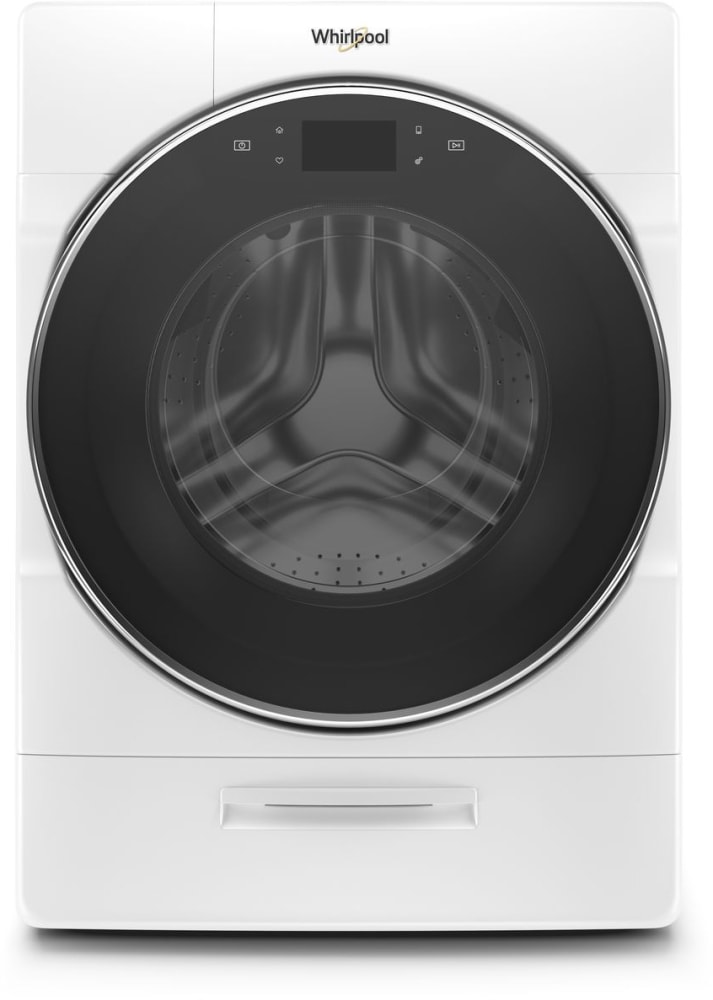 Whirlpool Wfw9620hw 27 Inch Smart Front Load Washer With Load Go Xl Plus Dispenser Steam Clean Option Sanitize Cycle Quick Wash Cycle Cold Wash Cycle Presoak Option Single Load Dispenser 12 Hour