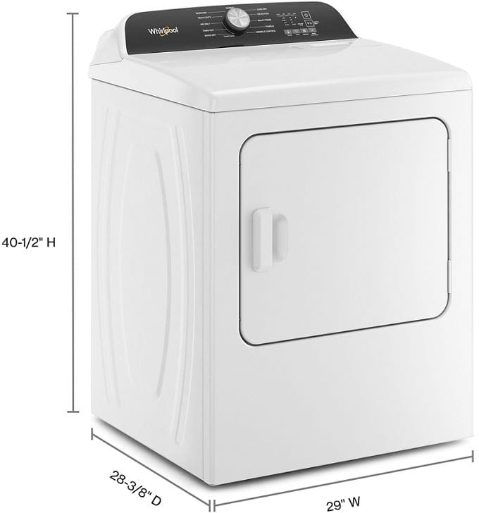 Whirlpool WGD500CMW 29 Inch Gas Dryer with 7 cu. ft. Capacity, Moisture