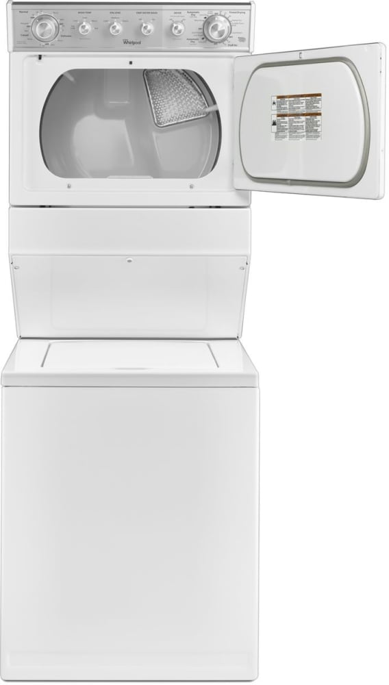 Whirlpool WGTLV27FW 27 Inch Gas Laundry Center with Tumble Press® Cycle