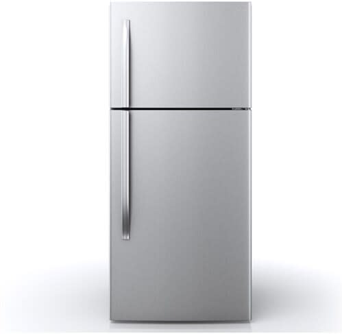 Midea WHD663FWESS1 30 Inch Top Mount Refrigerator with 18 Cu. Ft. Capacity, Adjustable Glass Shelves, Electronic Temperature Controls, Adjustable Door Bins, Crisper Drawers, and Energy Star Rated: Stainless
