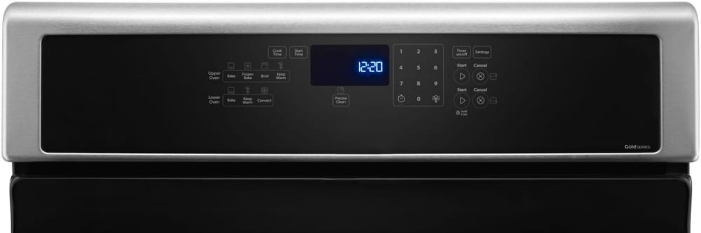 Whirlpool WGG745S0FS 30 Inch Freestanding Gas Range with 5 Sealed Burners, Dual Ovens, 6 cu. ft. Total Capacity, EZ-2-Lift™ Hinged Continuous Grates, SteamClean, SpeedHeat™ Burner, Frozen Bake Technology, True Convection, Temperature Sensor, Sabbath Mode and ADA Compliant: Stainless Steel