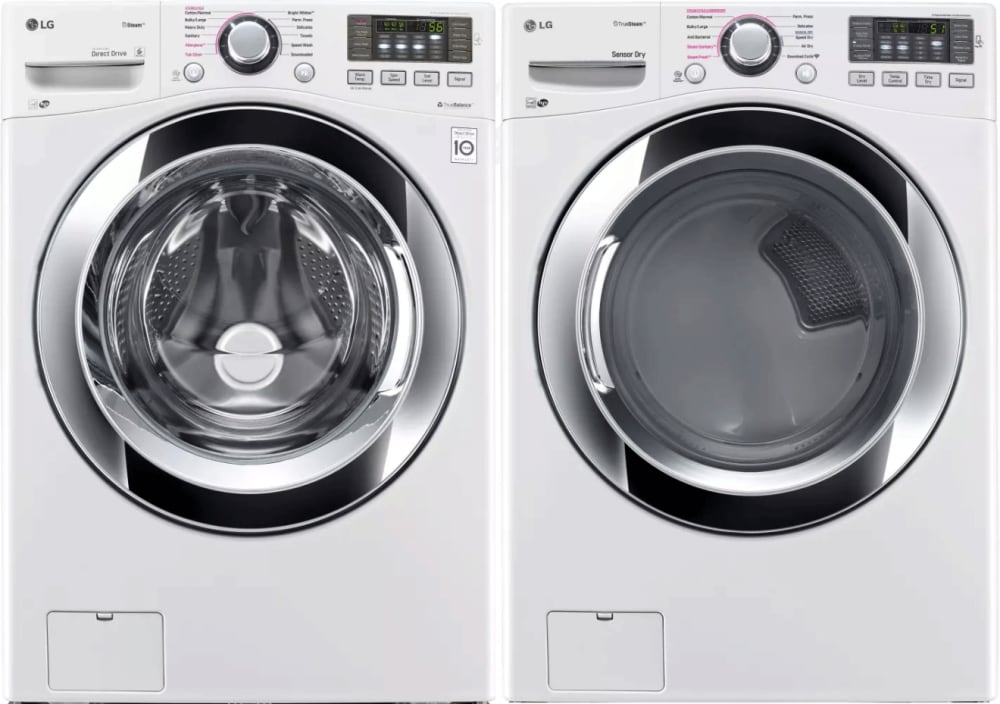 LG LGWADREW1 SidebySide Washer & Dryer Set with Front Load Washer and