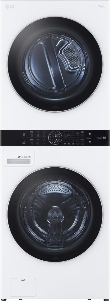 LG WKGX201HWX Stacked Washer & Dryer Set in White