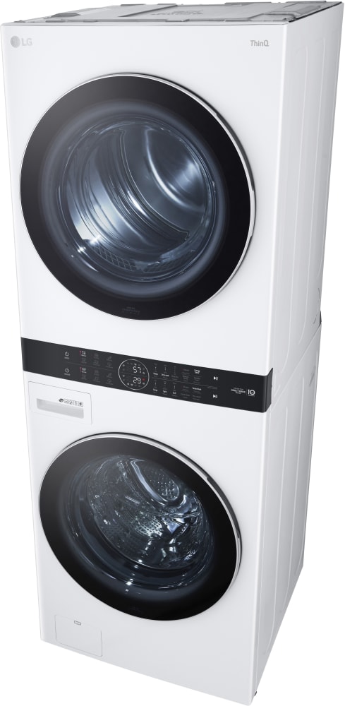 LG WKGX201HWX Stacked Washer & Dryer Set in White