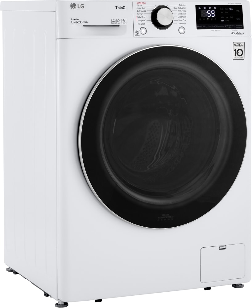Coherente audición desaparecer LG WM1455HWA 24 Inch Front Load Smart Washer with 2.4 Cu. Ft. Capacity, AI  Fabric Sensor, Smart Pairing™, ThinQ® Technology, Tempered Glass Door, 14  Wash Cycles, Sanitary, Tub Clean, Speed Wash, Add