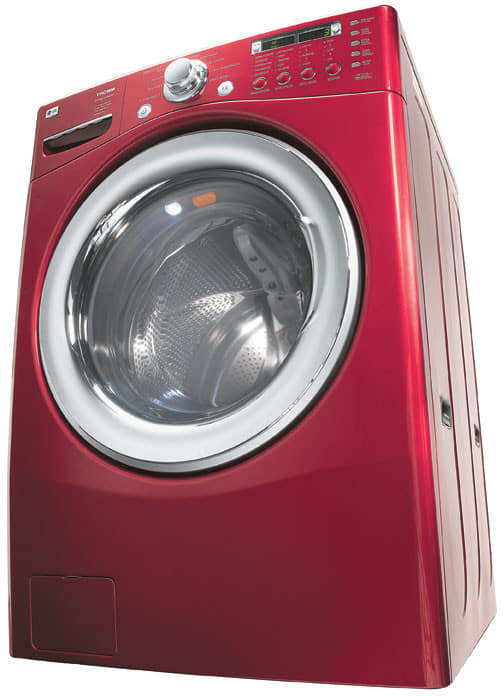 Lg Wm2487hrm 27 Inch Tromm Front Load Washer With 4 0 Cu Ft Capacity 9 Wash Cycles And Steamfresh Technology Wild Cherry Red