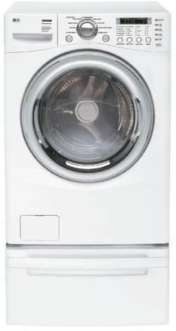 Lg Wm2487hwm 27 Inch Tromm Front Load Washer With 4 0 Cu Ft Capacity 9 Wash Cycles And Steamfresh Technology White