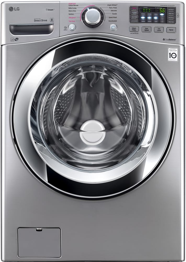 Lg 4.5 cuft front load washer and outlet 7.4 cuft gas dryer with wifi capability