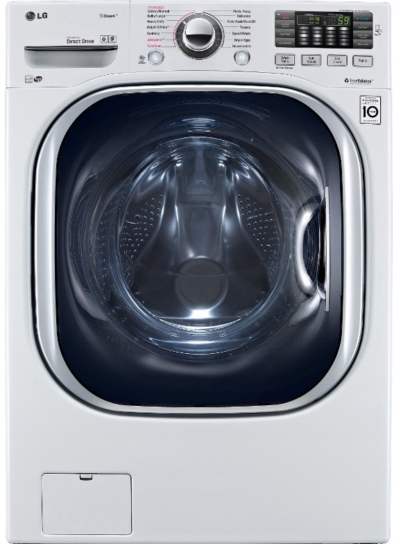Lg Lgwadre4377 Stacked Washer Dryer Set With Front Load Washer And Electric Dryer In White