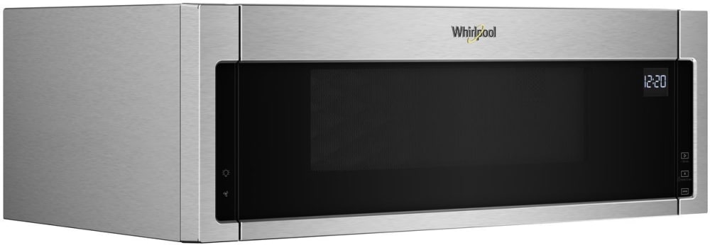 Whirlpool WML55011HS 1.1 cu. ft. Over-the-Range Microwave with 400 CFM Venting System, Tap-to-Open Door, Popcorn Preset, 90° Hinge Door, Turntable On/Off Option, Microwave Presets, Add 30 Seconds, 10 Power Levels and Concealed