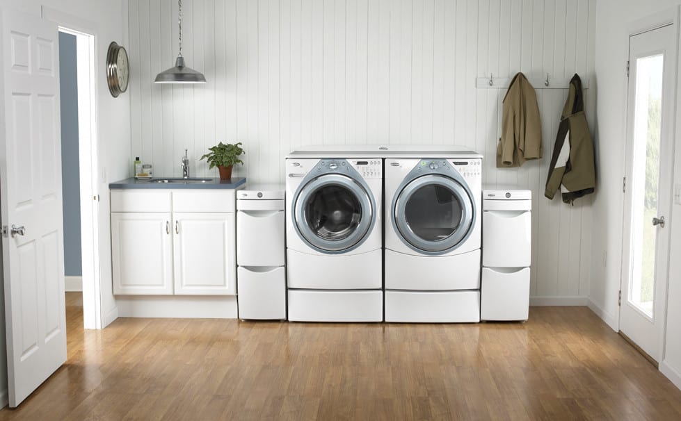 Whirlpool tower 2025 washer and dryer