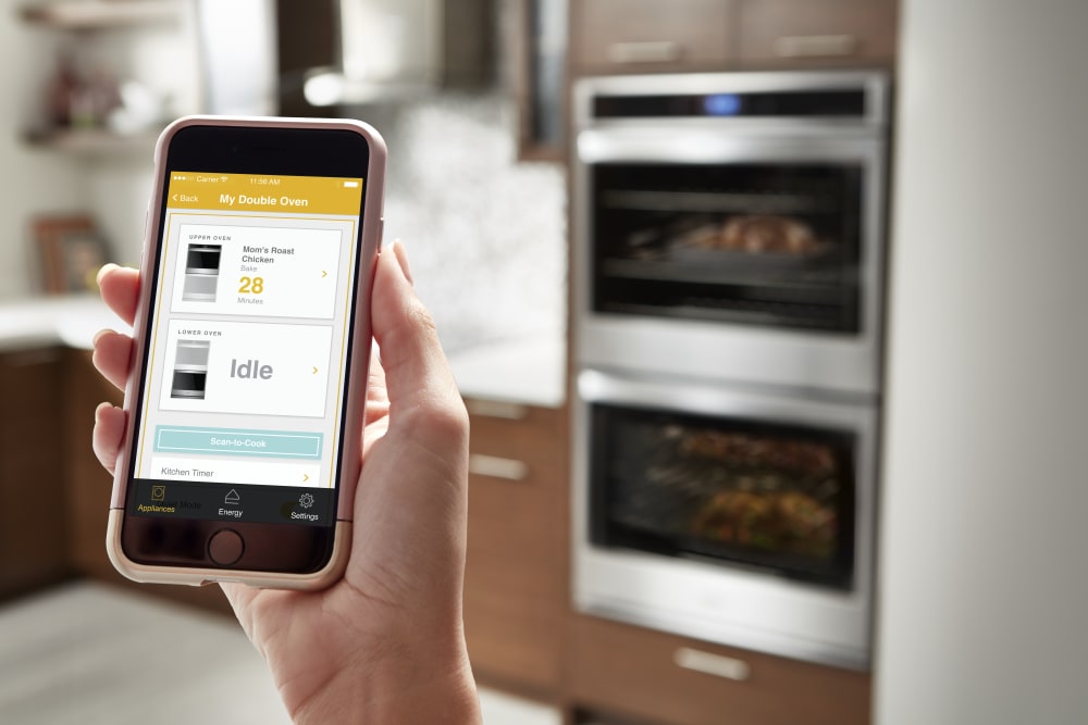 Whirlpool WOD77EC7HS 27 Inch Smart Double Electric Wall Oven with 8.6 cu. ft. Total Capacity Wi Fi Connectivity True Convection Frozen Bake FIT System Scan to Cook Multi Step Cooking and Party Mode St...