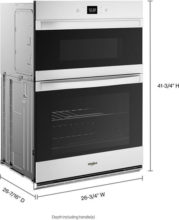 Whirlpool WOEC5027LW 27 Inch Combination Smart Wall Oven with 4.3 cu