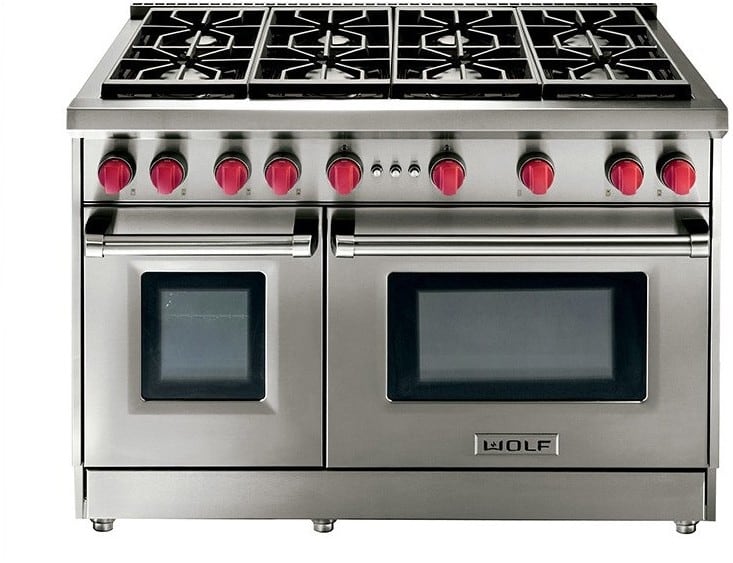Wolf GR488 48 Inch Pro Style Gas Range  with 4 4 cu ft 