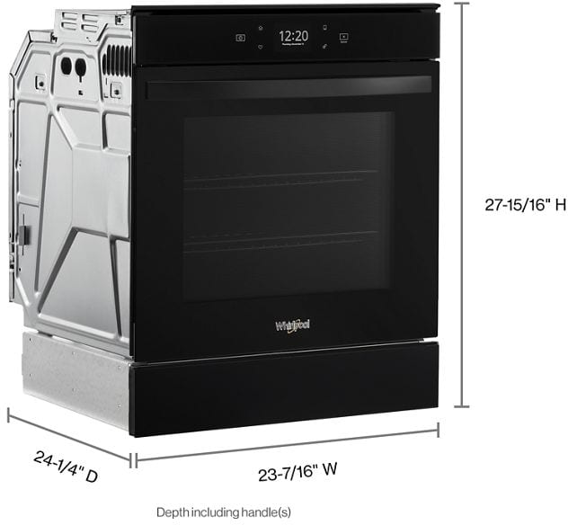 Whirlpool WOS52ES4MB 24 Inch Single Electric Smart Wall Oven with