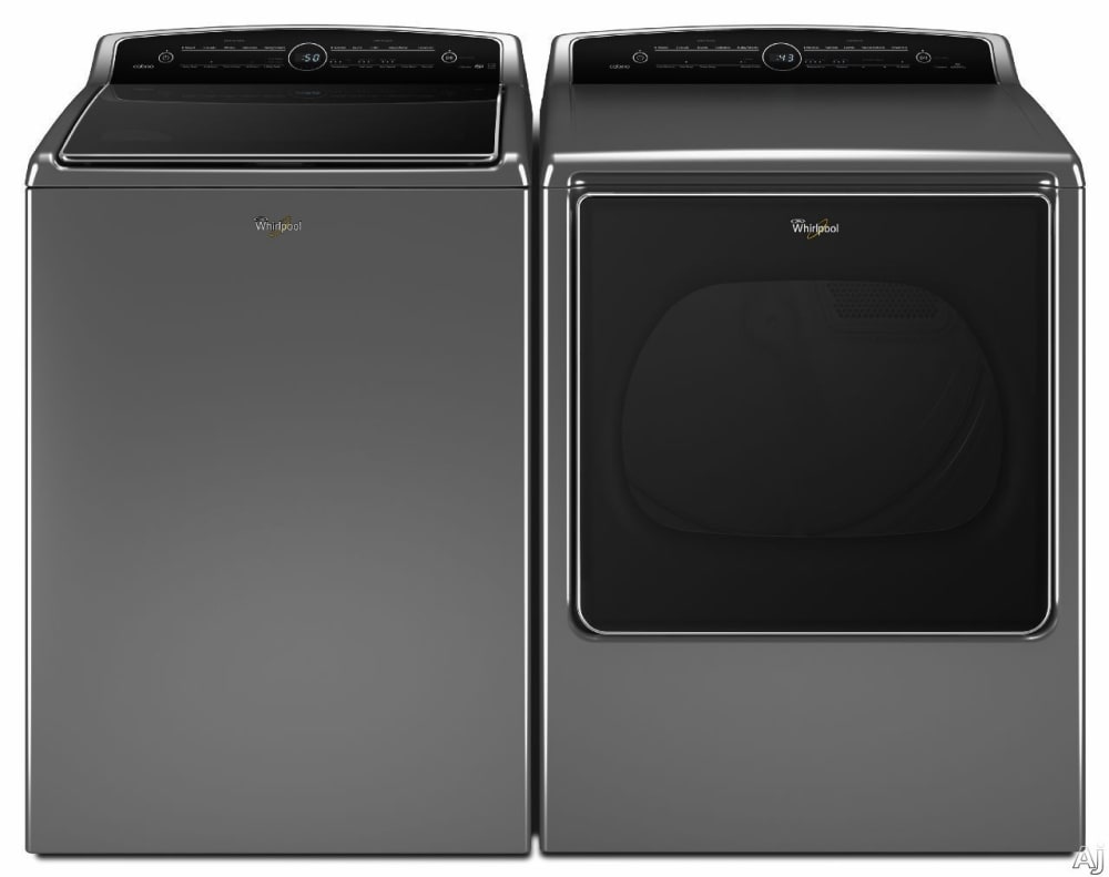 Whirlpool Wpwadrec3 Side Side Washer Dryer Set With Top Load Washer And Electric Dryer In Chrome Shadow