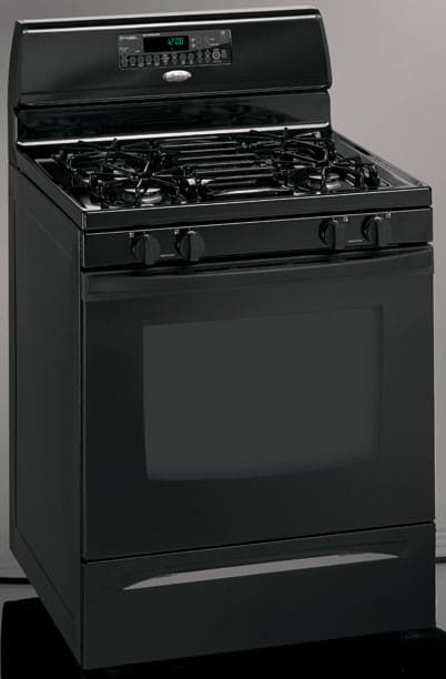 Whirlpool black gas sales stove
