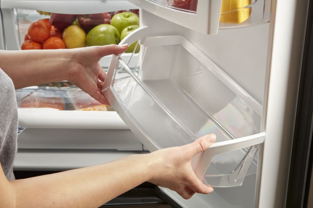 Whirlpool Wrf555sdhw 36 Inch French Door Refrigerator With 24 7 Cu Ft Capacity Everydrop Filtration Ice And Water Dispenser Spillproof Glass Shelves Humidity Controlled Double Crisper Temperature Controlled Drawer And Energy Star Certified White