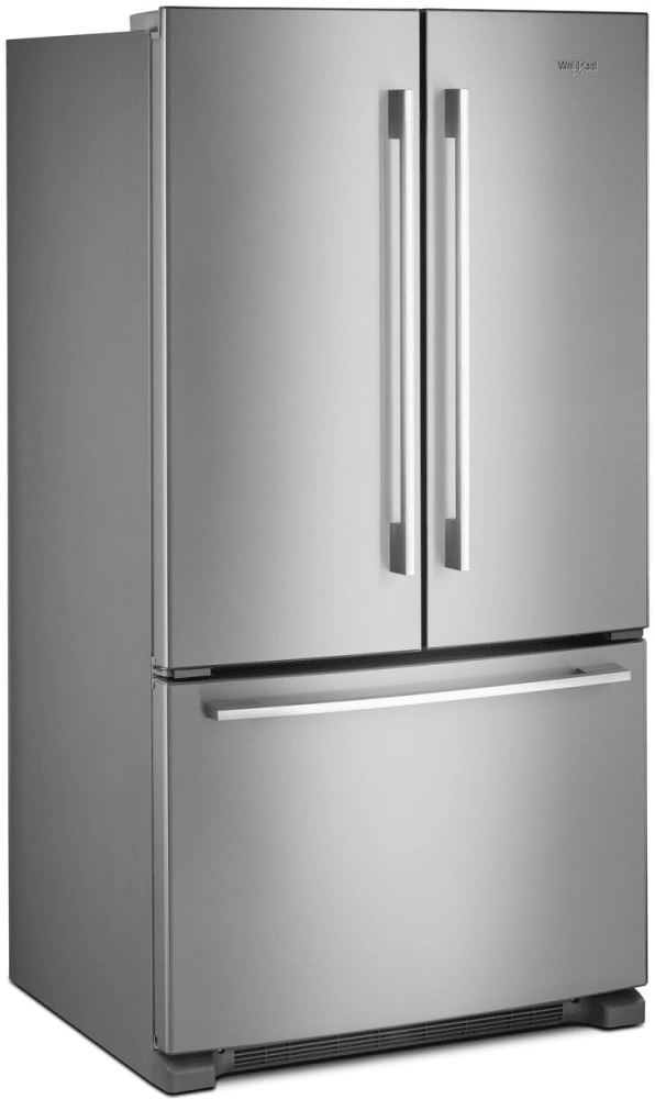 Whirlpool Wrfa35swhz 36 Inch French Door Refrigerator With Accu Chill Interior Water Dispenser Adaptive Defrost Humidity Controlled Crispers Temperature Controlled Drawer Freshflow Produce Preserver Led Interior Lighting Frameless Glass