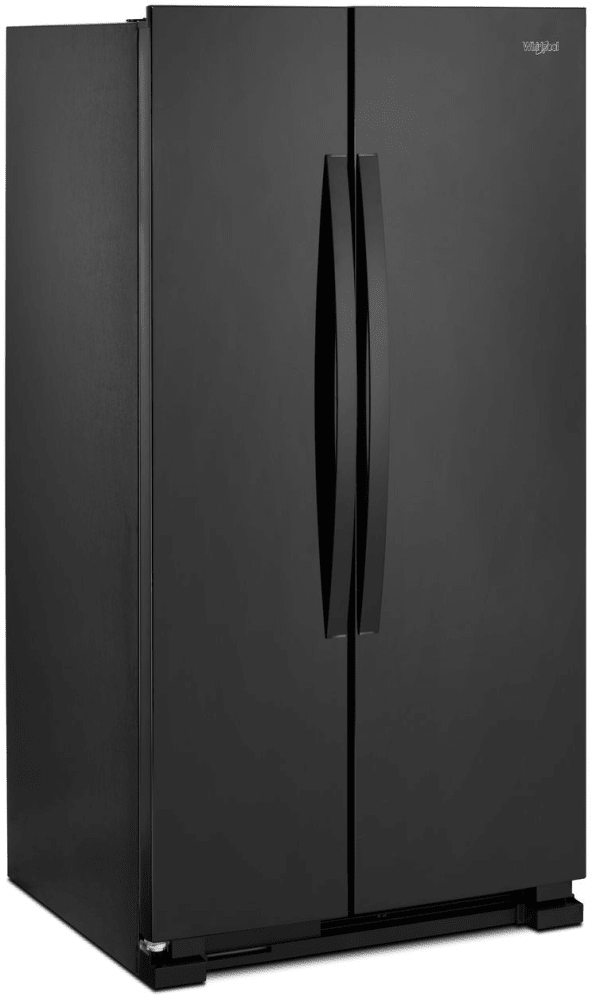 Whirlpool WRS315SNHB 36 Inch Side-by-Side Refrigerator with Spillproof Glass Shelves, Adjustable Gallon Storage, Humidity-Controlled Crisper, LED Interior Lighting, Hidden Hinges, Electronic Temperature Controls, Adaptive Defrost and 25.1 cu. ft. Capacity: Black