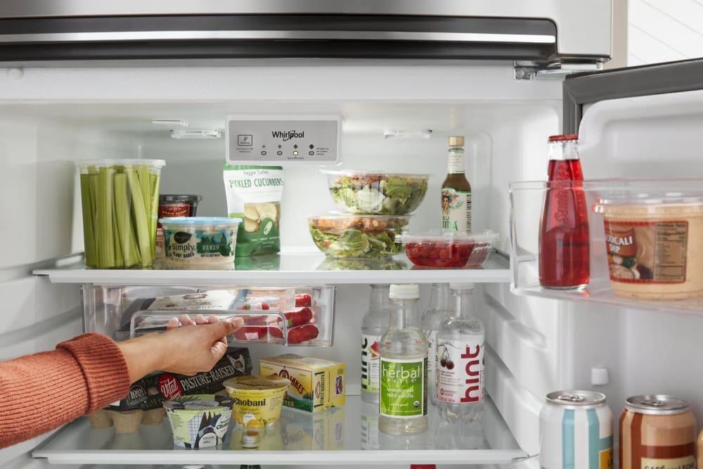 Whirlpool WRTX5028PB 28 Inch Freestanding Top Freezer Refrigerator