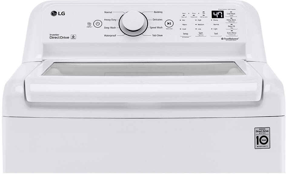 LG WT7005CW 27 Inch Top Load Washer with 4.3 Cu. Ft. Capacity, 4Way