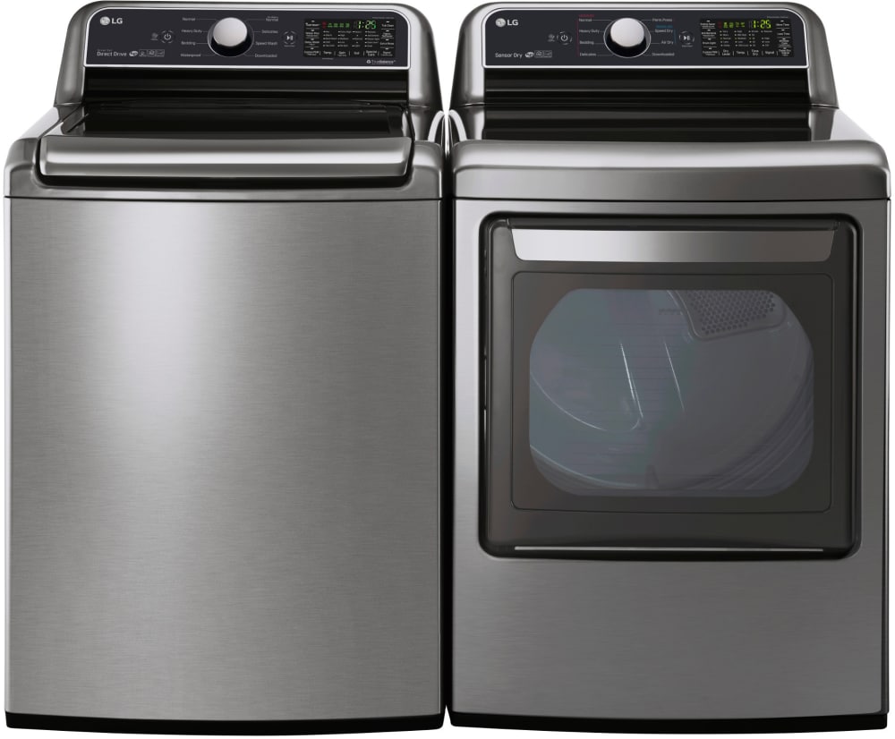 LG LGWADREGS40 Side-by-Side Washer & Dryer Set with Top ...