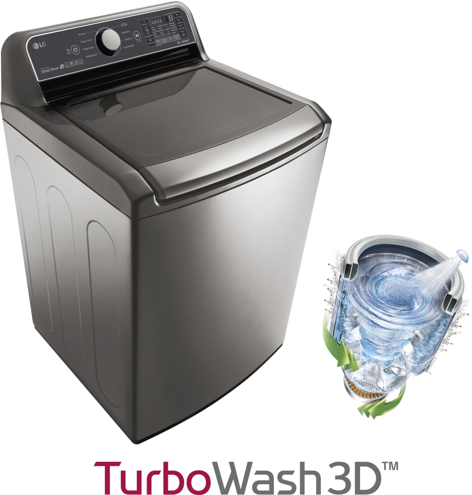 LG LGWADREV300 Side by Side Washer Dryer Set with Top Load