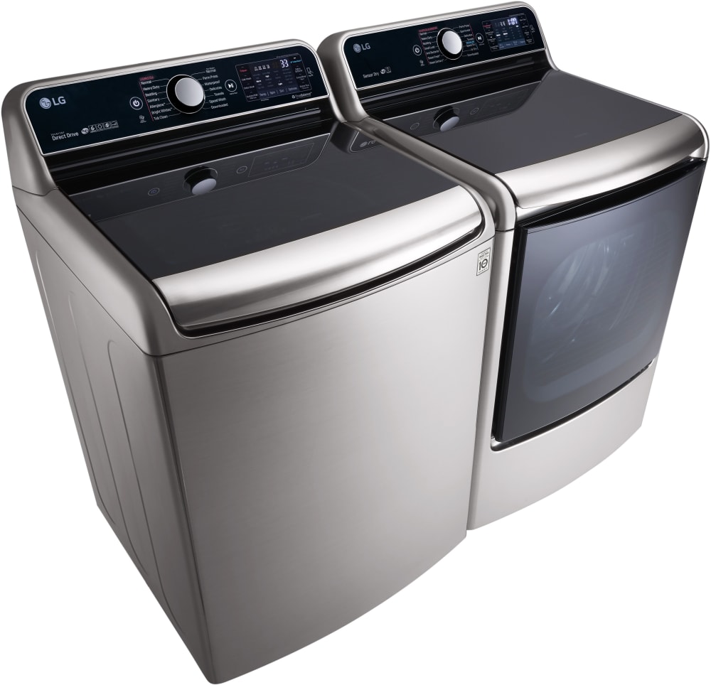 LG LGWADRGV32 SidebySide Washer & Dryer Set with Top Load Washer and