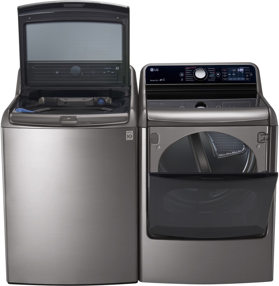 LG LGWADRGV32 SidebySide Washer & Dryer Set with Top Load Washer and