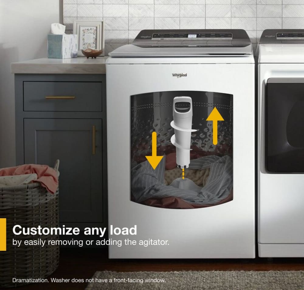 Whirlpool WTW8127LW 27 Inch Top Load Smart Washer with 5.3 cu. ft