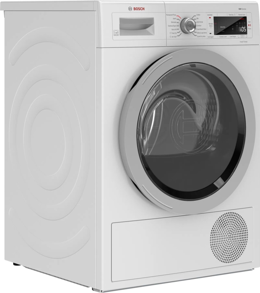 Bosch BOWADREW10 Side-by-Side on Pedestals Washer & Dryer Set with Front Load Washer and Electric Dryer in White