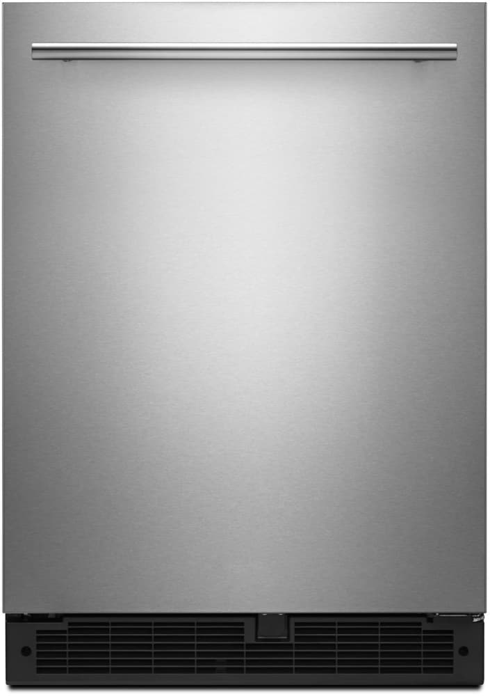 Whirlpool WUR35X24HZ 24 Inch Undercounter Refrigerator with Temperature Sensor Alert, Reversible Stainless Steel Door, Spillproof Glass Shelves, Fingerprint Resistant, Electronic Temperature Controls, LED Interior Lighting, Single-Temperature Controlled Zone, Towel Bar Handle, 5.1 cu. ft. Capacity and ENERGY STAR®