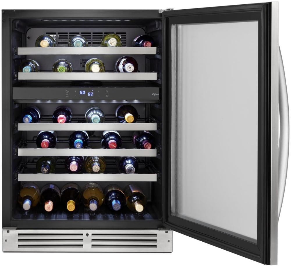Whirlpool WUW55X24HS 24 Inch Undercounter Wine Center with 51