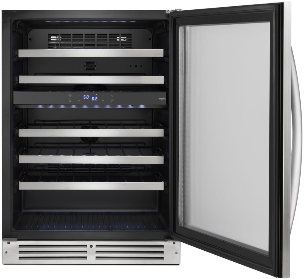 Whirlpool WUW55X24HS 24 Inch Undercounter Wine Center with 51 Bottle