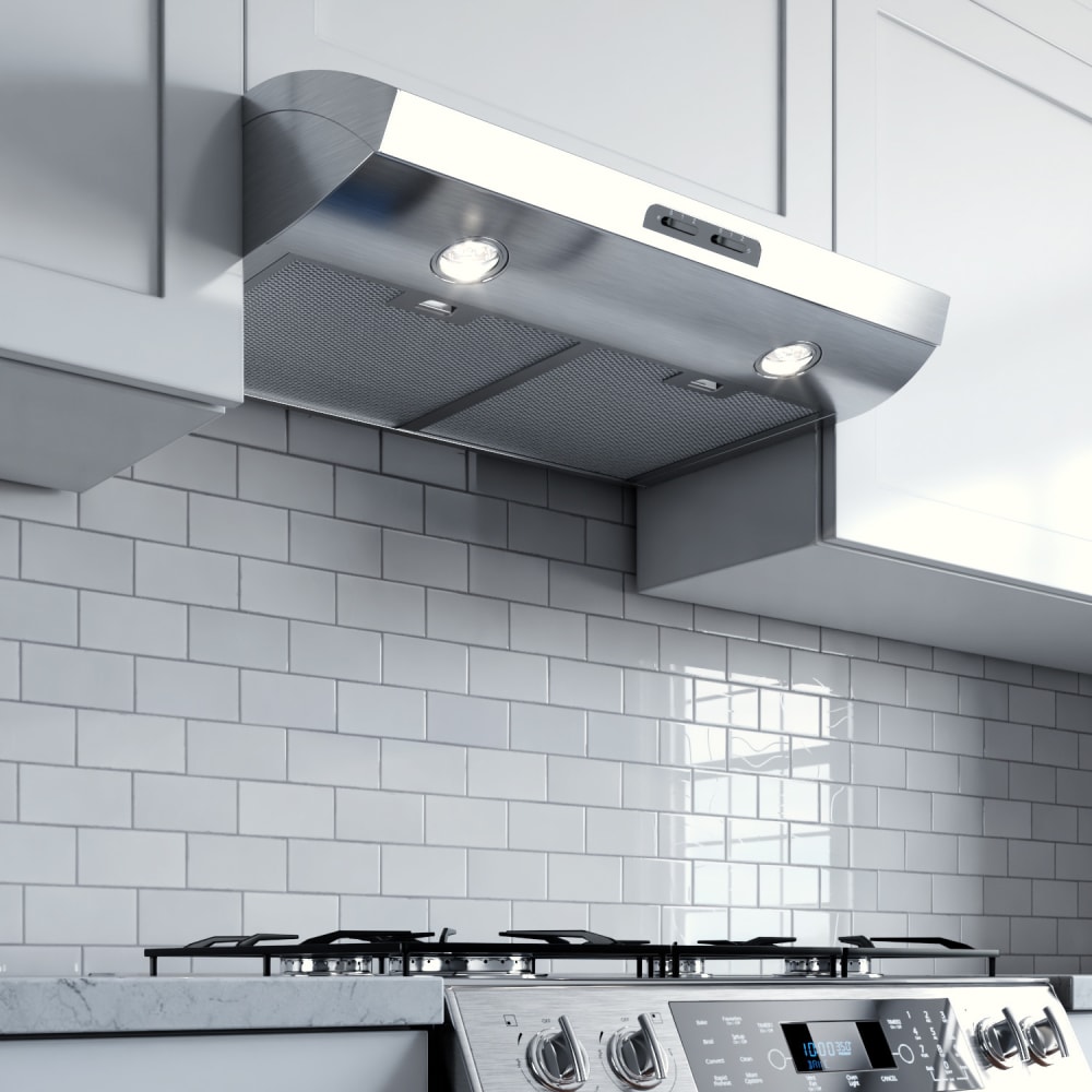 XO XOE30S 30 Inch Under Range Hood with 350 CFM High Efficiency