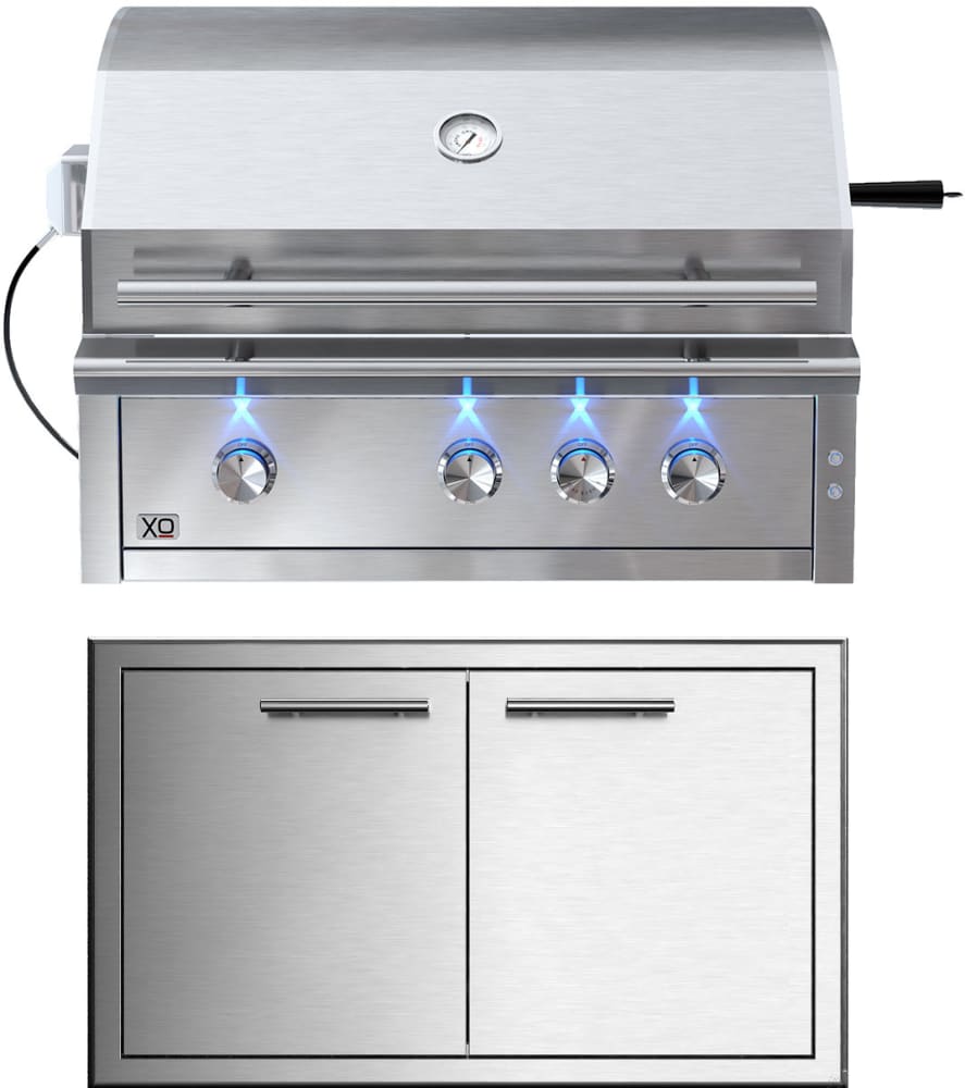 XO XOGRILL002 36 Inch Natural Gas Grill with Double Door Drawer