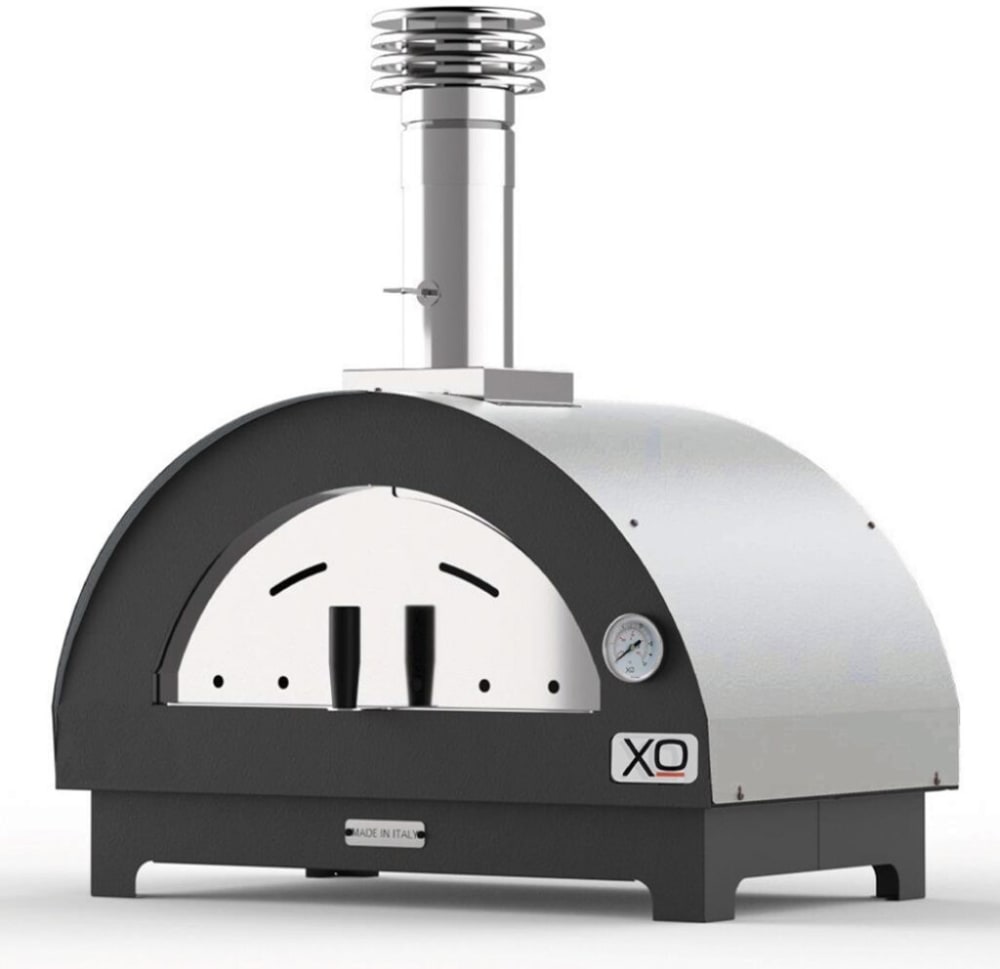 XO XOPIZZA1SS 28 Inch Countertop Wood Fired Pizza Oven with Refractory