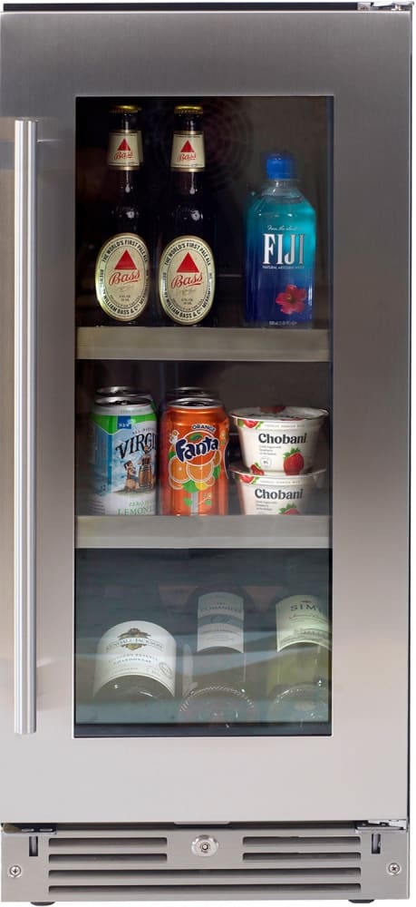 XO XOU15BCGSR 15 Inch Beverage Center with Glass Shelves, Tri