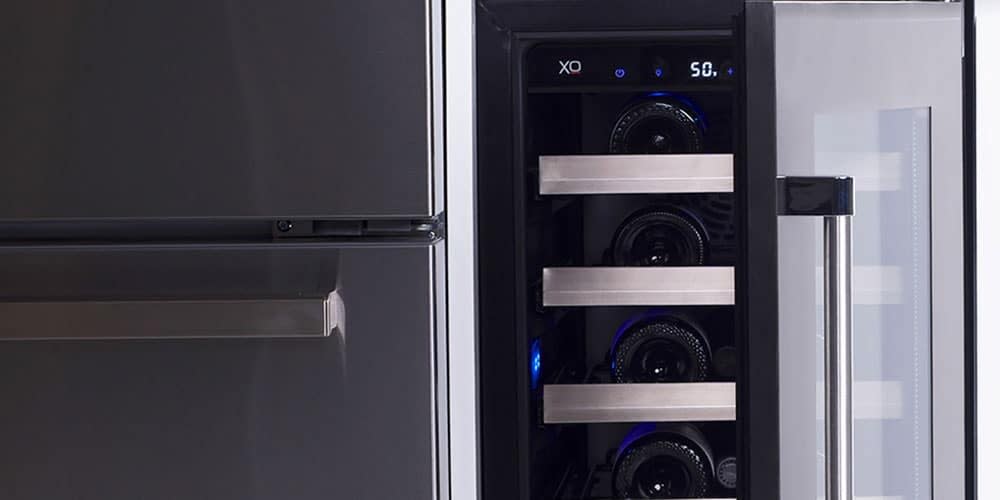 XO XOU15WGBSR 15 Inch Undercounter Single Zone Wine Cooler with 34
