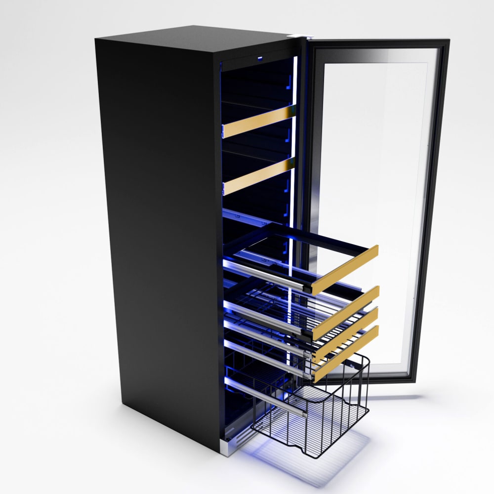 XO XOU2470BCGB 24 Inch Tall Column BuiltIn Beverage Center with 144