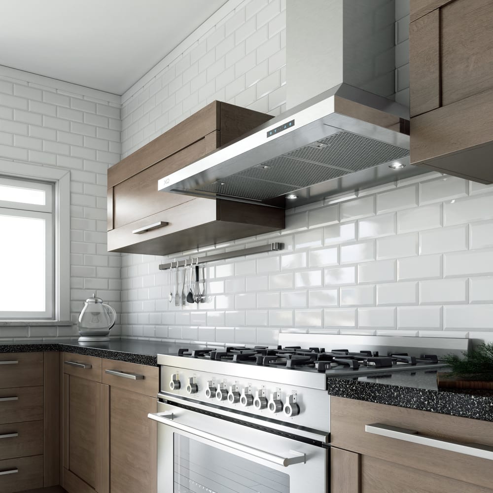 XO XOV48KS Wall Mount Professional Chimney Range Hood with 1000 CFM