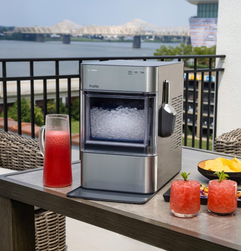 GE Profile XPIO23SWSS 11 Inch Countertop Smart Nugget Ice Maker