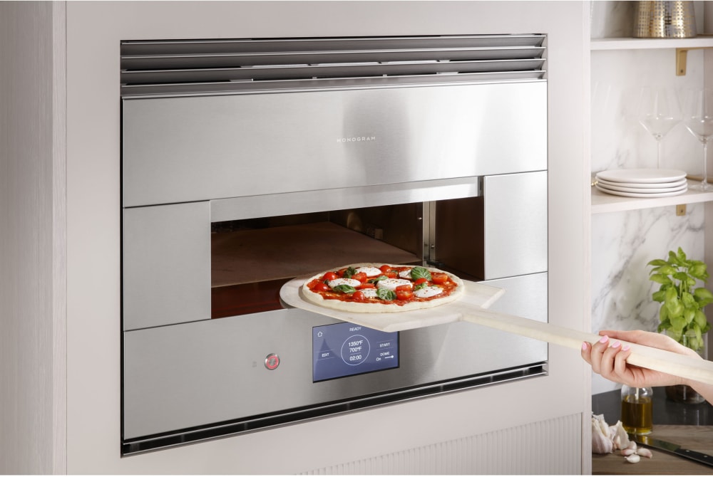 Monogram ZEP30FRSS 30 Inch Built-In Smart Hearth Oven with 1.23 cu